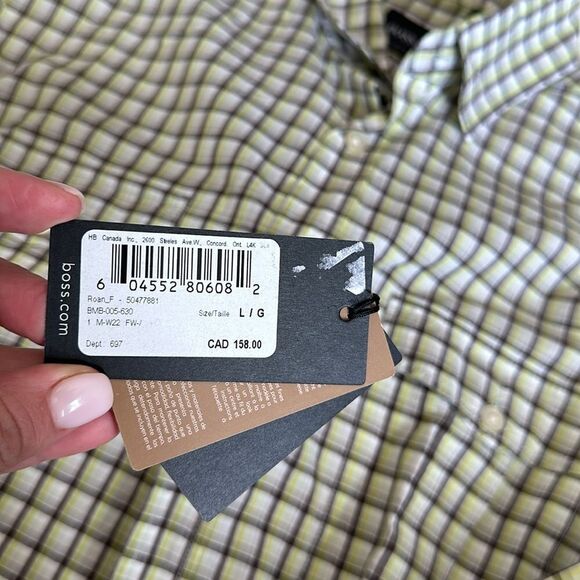 Hugo Boss Men’s Large Plaid Dress Shirt Regular fit - Picture 2 of 5